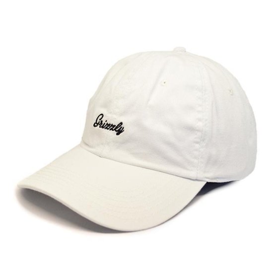 Boné Grizzly Cursive Embroidery Dad Hat Strapback - Off White