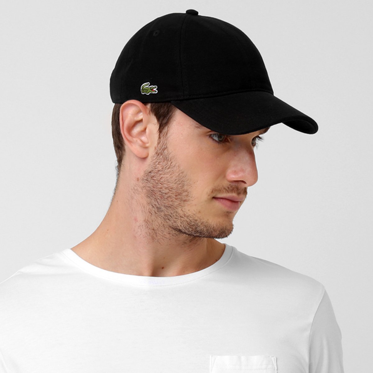 Boné Lacoste Aba Curva Masculino - Preto | Zattini