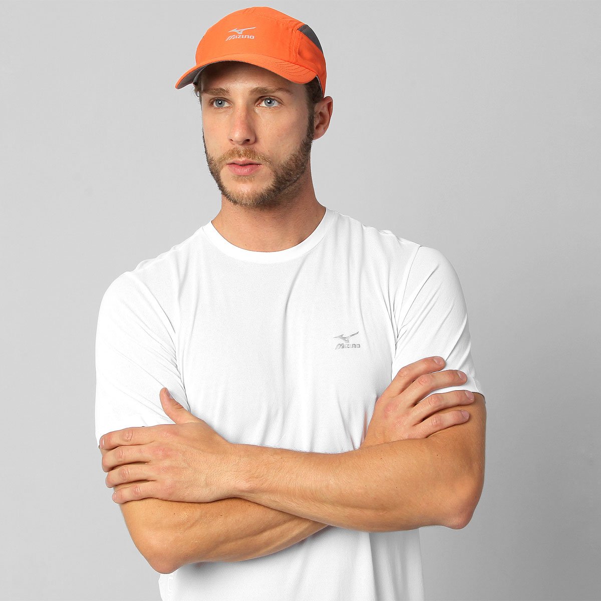 Boné Mizuno Pro Runner - Laranja+Cinza | Zattini