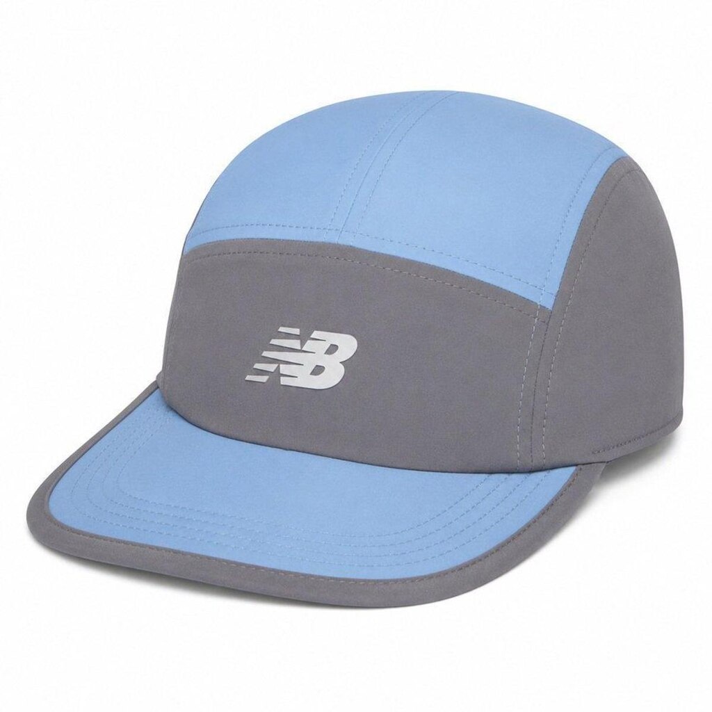 Boné New Balance Every Day Trainer 5 Panel Unissex Azul e Cinza