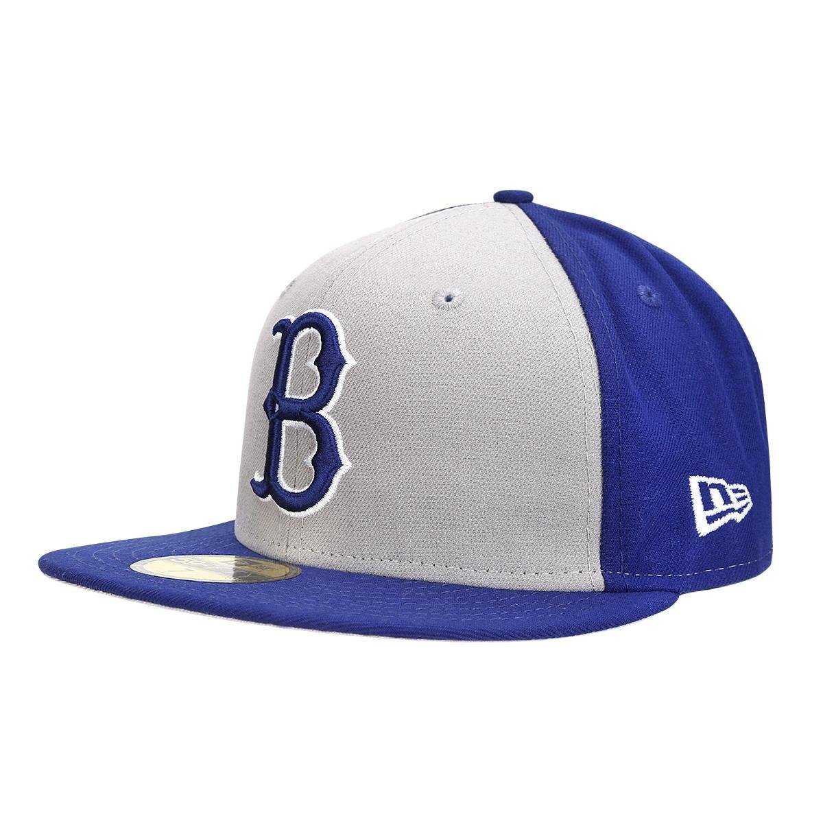 Boné New Era 5950 Customizer Brooklyn Dodgers - Cinza+Azul | Zattini