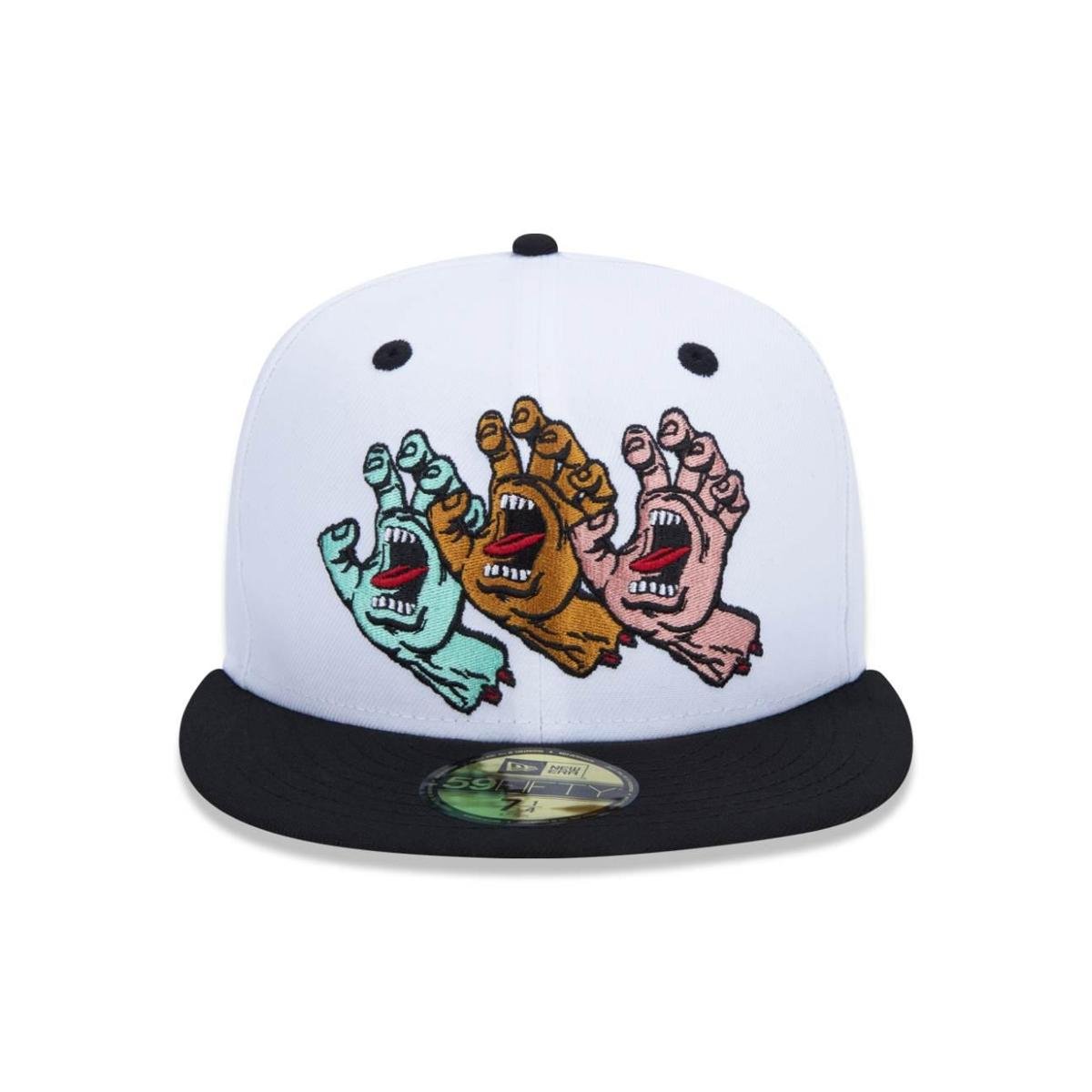 Boné New Era 59FIFTY Collab Santa Cruz Screaming Hand - Branco | Zattini