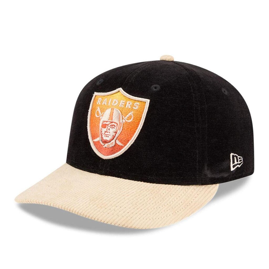 BONE NEW ERA 59FIFTY LOW PROFILE LAS VEGAS RAIDERS NFL PRETO