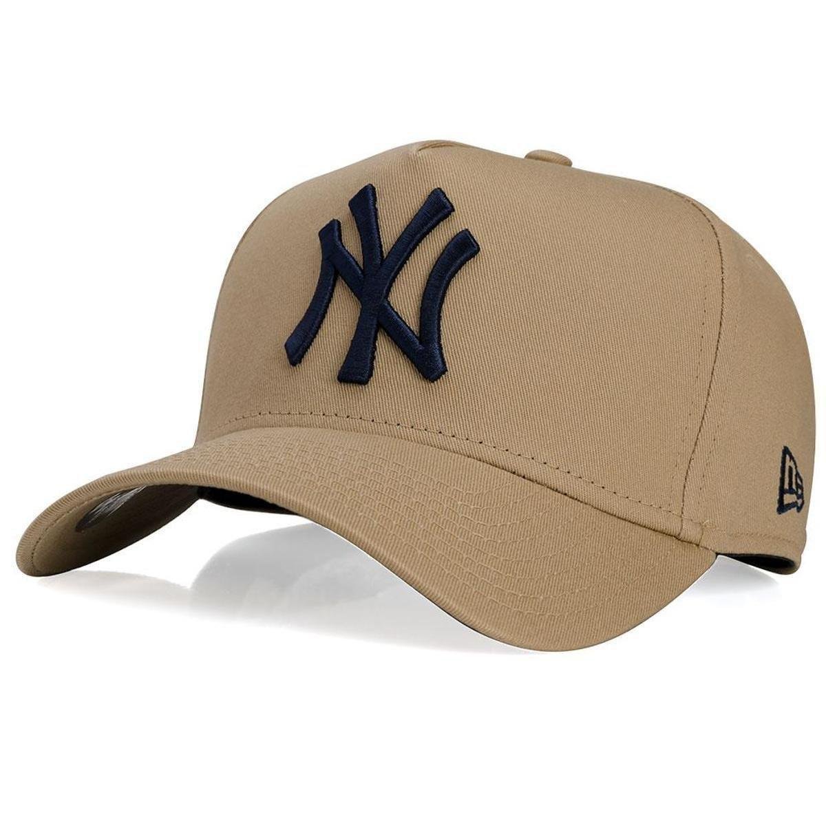 Boné New Era 9Forty New York Aba Curva Bege Menor preço em Boné New Era 9Forty New York Aba Curva Bege