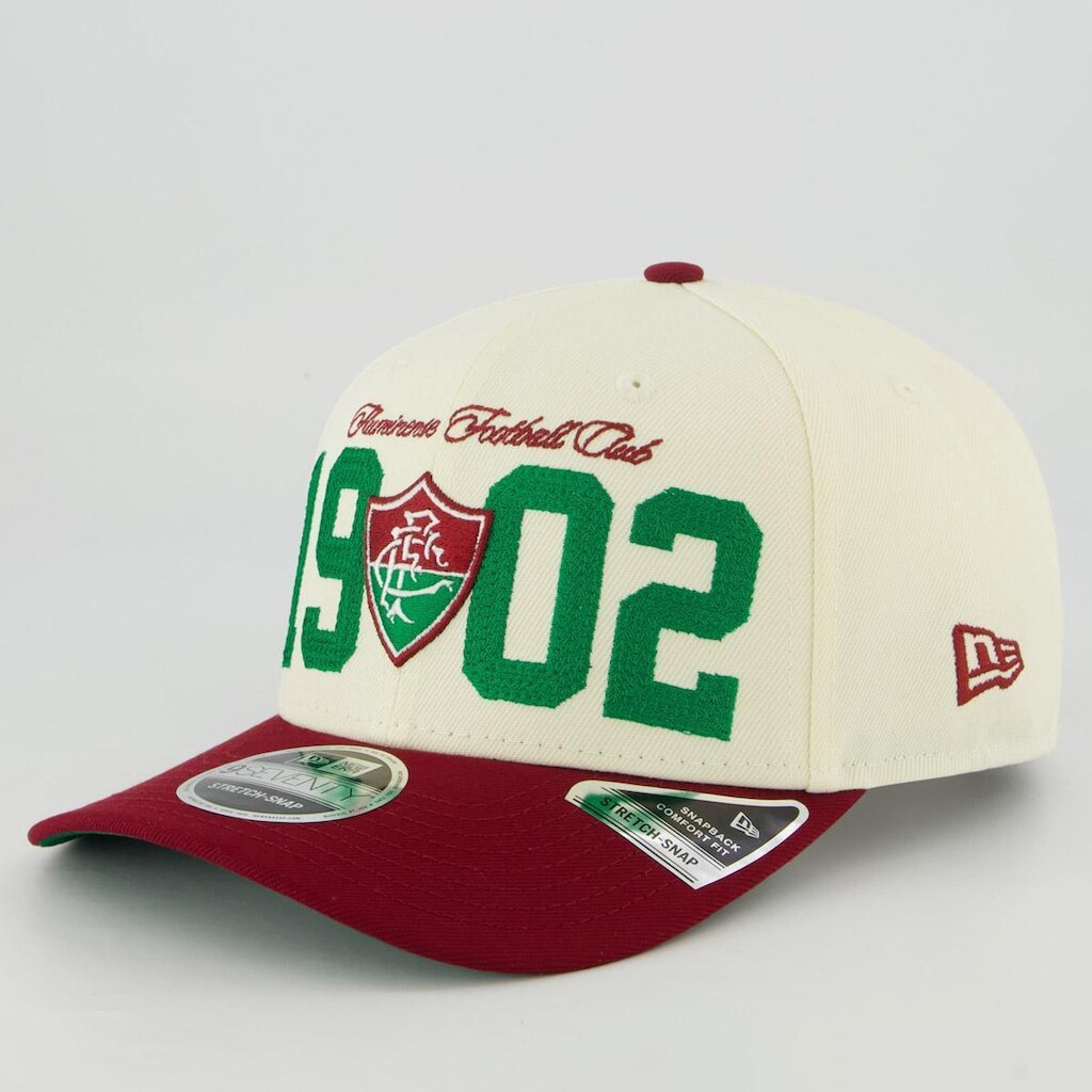 Boné New Era Fluminense 970 NFL Brasil Game 2026 1902 Off White