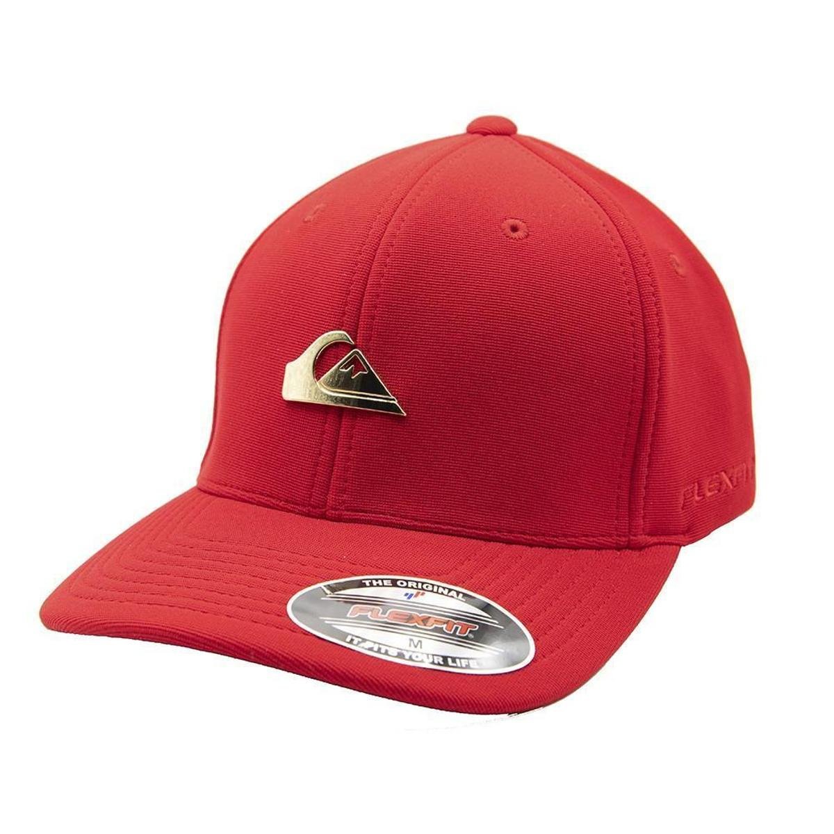 Boné Quiksilver Aba Curva Plate Metalic Gold SM23 - Vermelho Menor preço em Boné Quiksilver Aba Curva Plate Metalic Gold SM23 - Vermelho