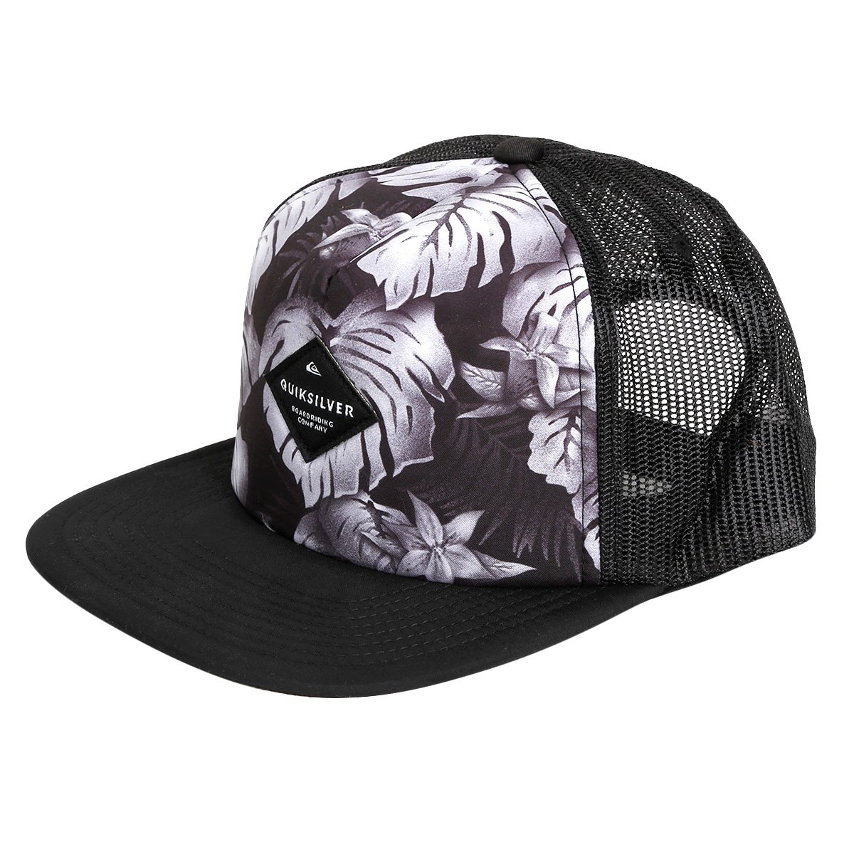 Boné Quiksilver Aba Reta Trucker Sublim Masculino - Preto | Zattini