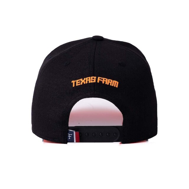 Bone Texas Farm - Tf673 - Preto/ Laranja Neon Único