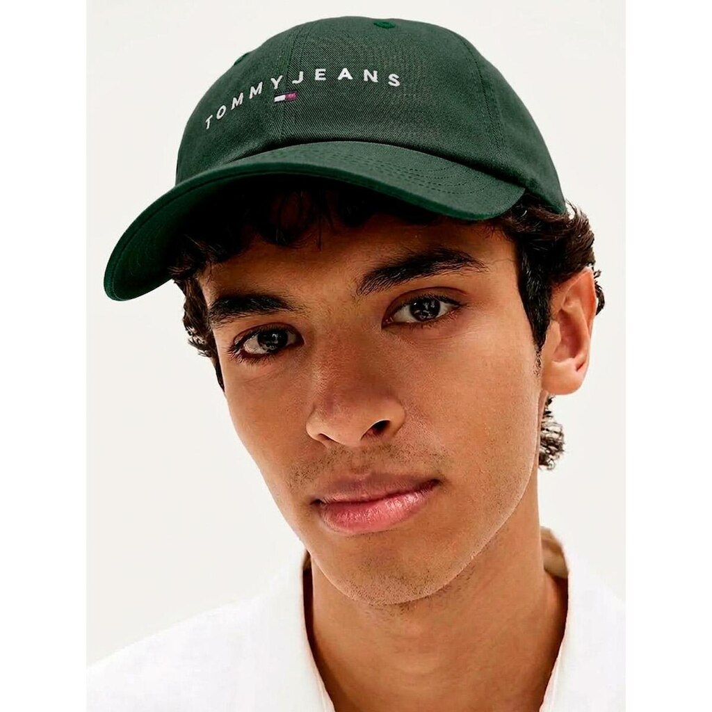 Boné Tommy Jeans Masculino Linear Logo Verde