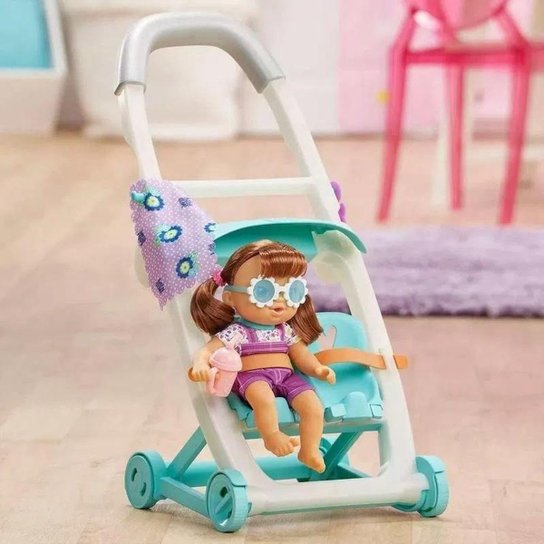 Boneca Baby Alive Hasbro Littles Com Carrinho De Bebe Morena Rosa Zattini