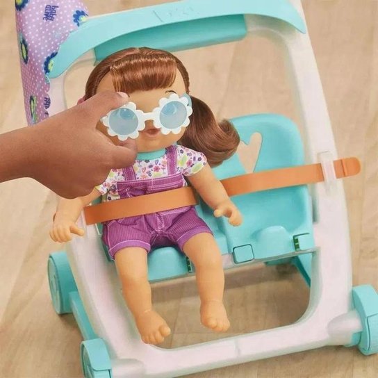 Boneca Baby Alive Hasbro Littles Com Carrinho De Bebe Morena Rosa Zattini