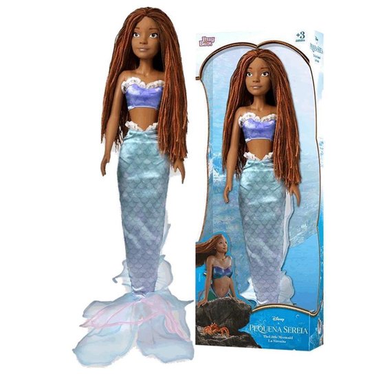 Boneca Grande Pequena Sereia Ariel My Size Disney 50Cm Zattini