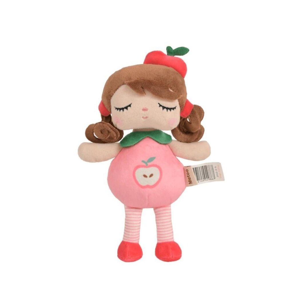 Boneca Metoo Mini Com Caixa Angela Frutas Maça 20cm Rosa