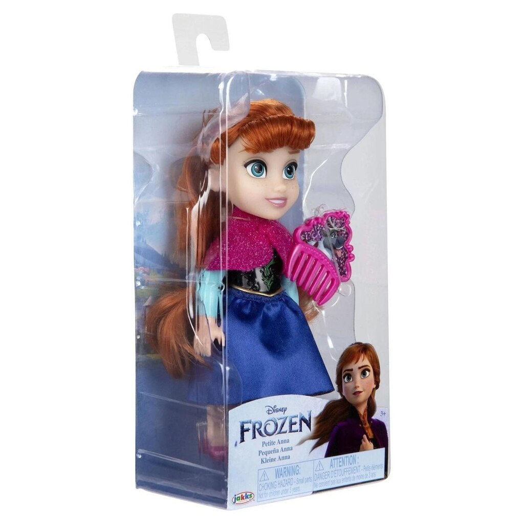 Boneca Princesas Frozen Anna Articulada com pente Luxo Disney