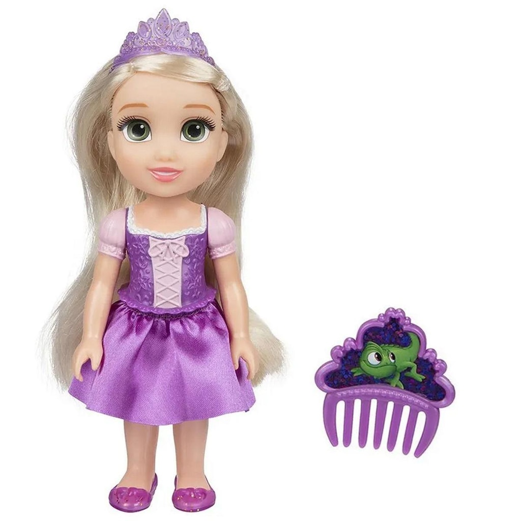 Boneca Princesas Rapunzel Articulada com pente Luxo Disney