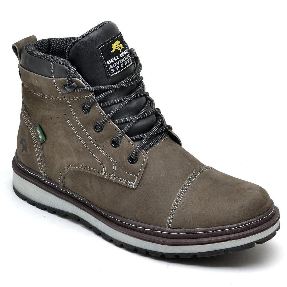 Bota Adventure Couro Nobuck Macia Leve Masculina Menor preço em Bota Adventure Couro Nobuck Macia Leve Masculina