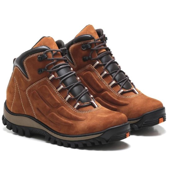 Bota Adventure Masculina Couro Ideal Mata Trilha Rapel Montanhismo