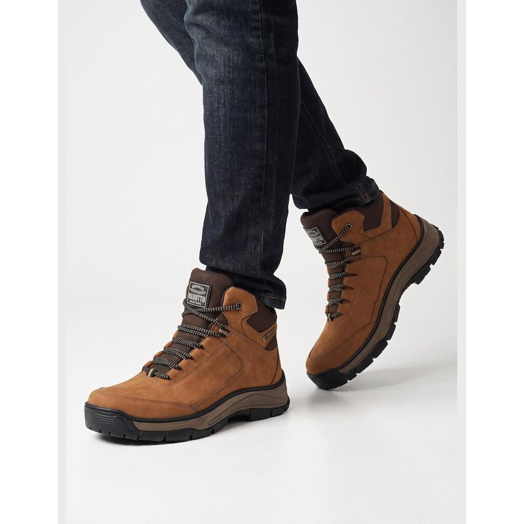 Bota adventure masculina couro legítimo solado tratorado
