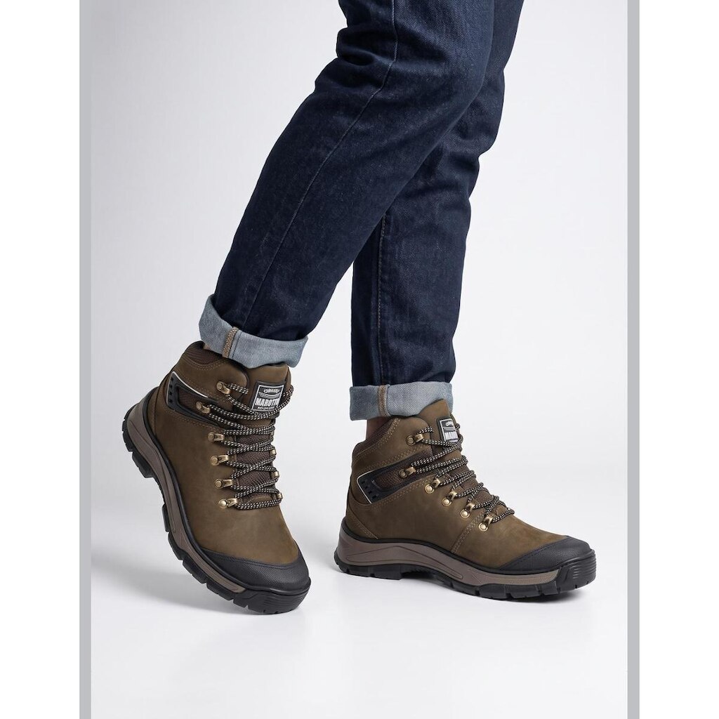 Bota adventure masculina couro legítimo trilha antiderrapante