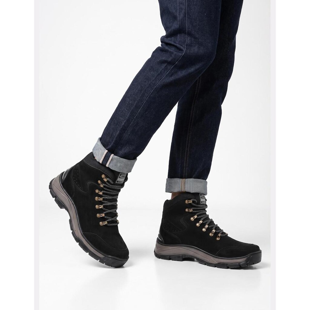 Bota adventure masculina couro legítimo trilha conforto