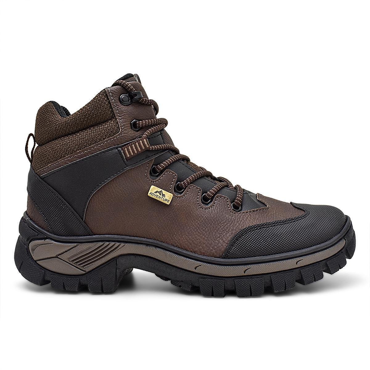 Bota Adventure Masculino Casual Trilhas Preto Wit Shoes Menor preço em Bota Adventure Masculino Casual Trilhas Preto Wit Shoes