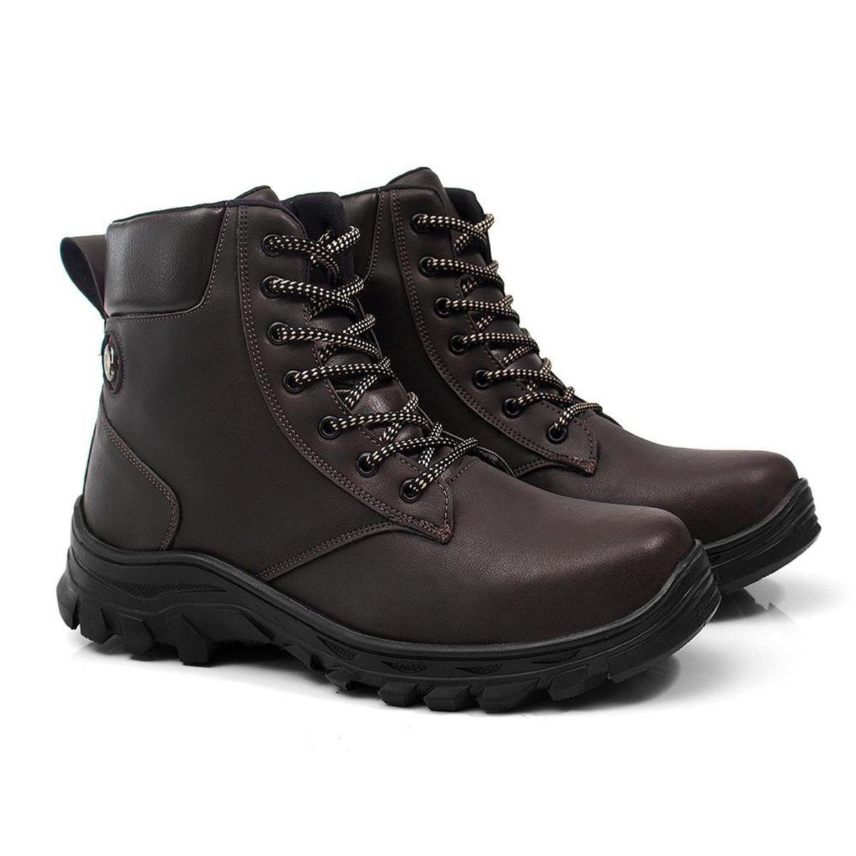 Bota Adventure Masculino Sola Robusta em Borracha e Fechamento Cadarço - Café é ruim? Bota Adventure Masculino Sola Robusta em Borracha e Fechamento Cadarço - Café é boa?
