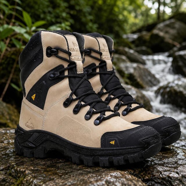 Bota Adventure Trilha Rapel Couro Legitimo Trabalho Cano Alto Botina Masculina Palmilha Gel Confort