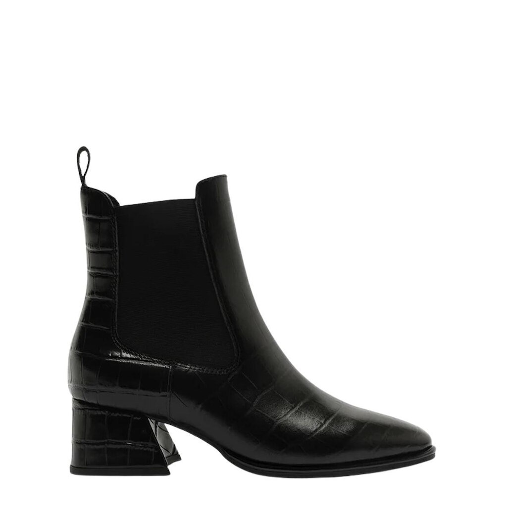 Bota Anacapri Chelsea com Salto Bloco Preto Croco