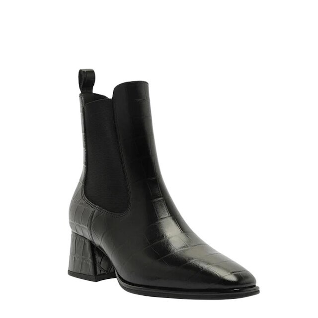 Bota Anacapri Chelsea com Salto Bloco Preto Croco