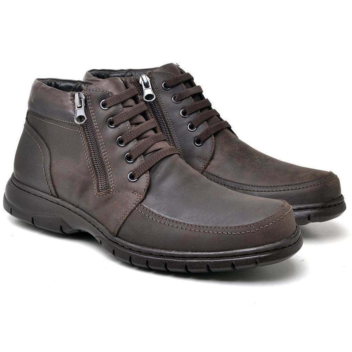 Bota Anatomic Gel 7981 Mustang Brown Masculino - Marrom Menor preço em Bota Anatomic Gel 7981 Mustang Brown Masculino - Marrom