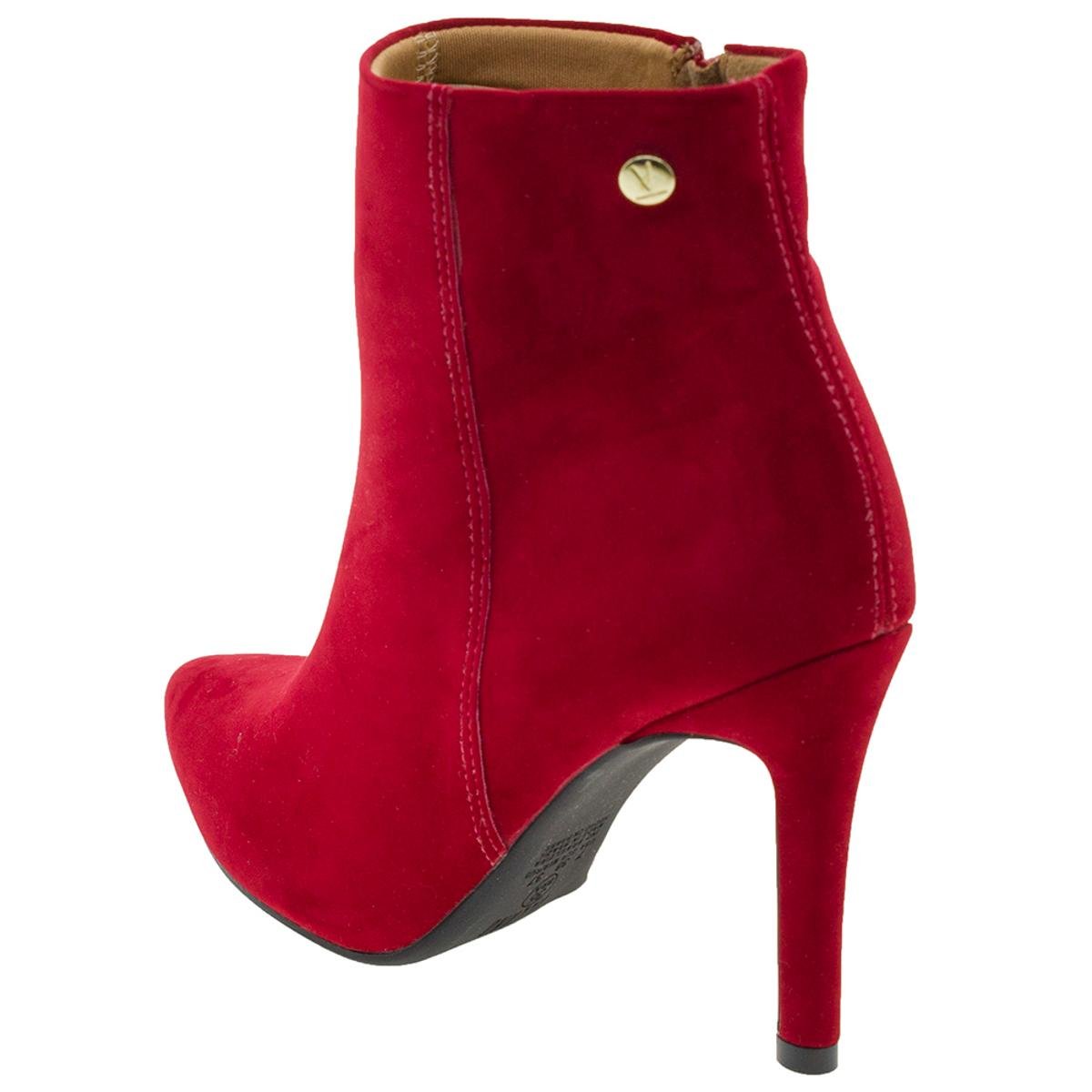 Bota Ankle Boot Vizzano Feminina - Vermelho | Zattini