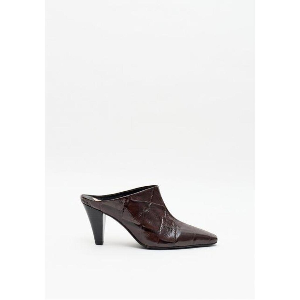 Bota Ankle Couro Croco