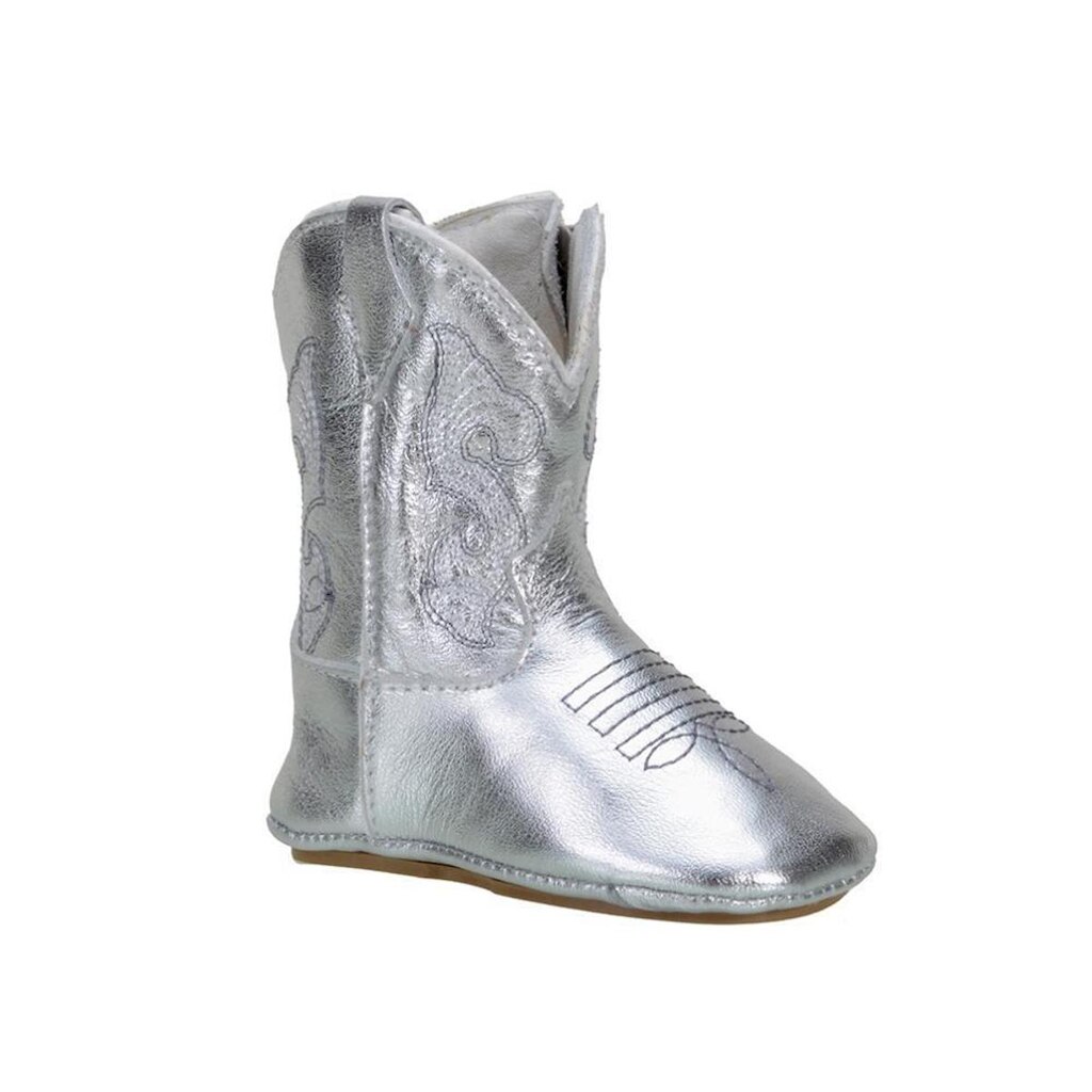 Bota Bebê Capelli Boots Feminina Couro Bordado Cano Médio