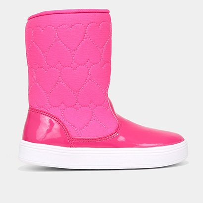 Bota Bebê Tininha Confort Baby Corações com Laço de Cabelo Menina - Feminino