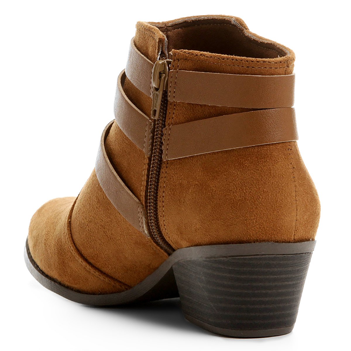 bota bebece cano curto caramelo