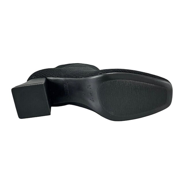 Bota Bebecê Knit Block Cano Curto T4414-262 Preto
