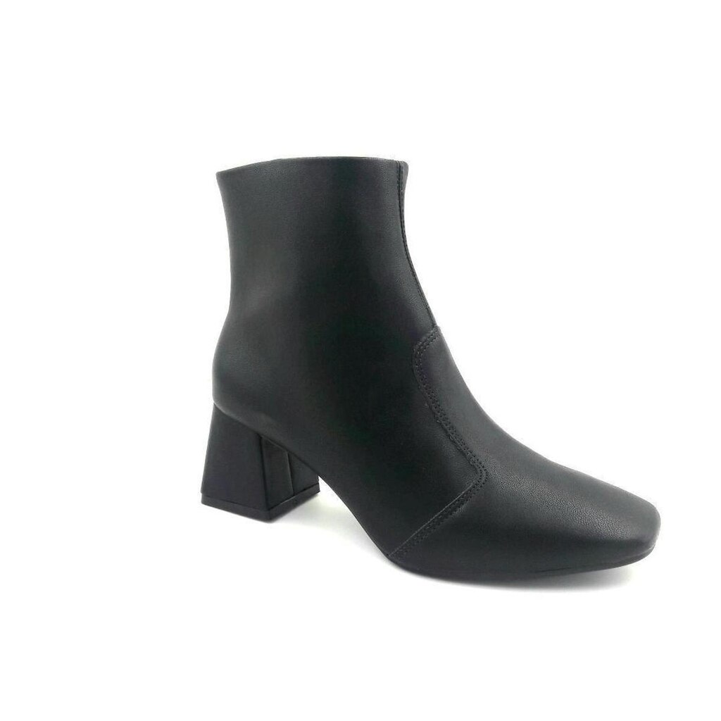 Bota Bebecê Salto Bloco Bico Quadrado Preta 4414240