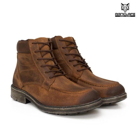 Bota Botina Coturno Masculino Couro Nobre Zattini