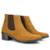 Bota Botina Feminina Chelsea Texana Em Couro - Caramelo