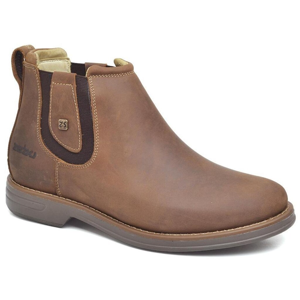 Bota Botina Zebu Masculina Couro Legítimo Original Conforto e Estilo Country