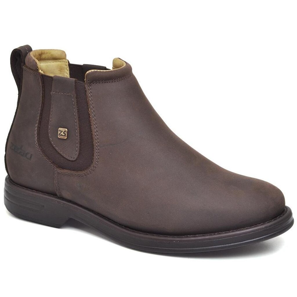 Bota Botina Zebu Masculina Couro Legítimo Original Conforto e Estilo Country