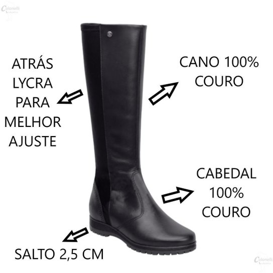 Bottero Bota Cano Longo Valor Bota Bottero 346707 Salto Baixo Cano