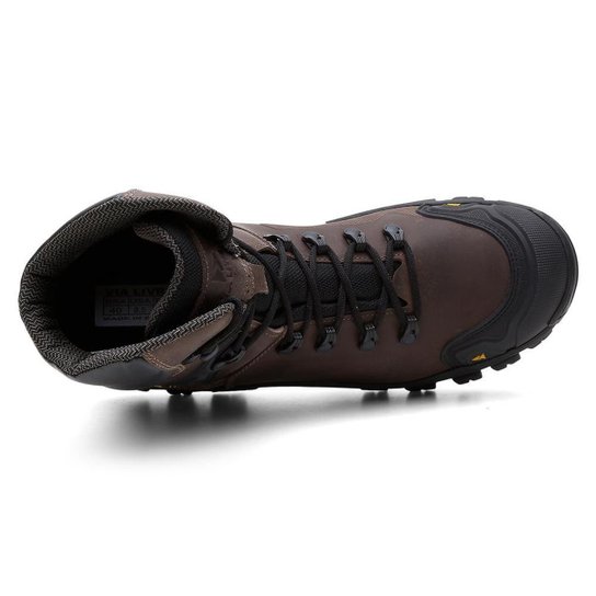 Bota Cano Alto Adventure Masculina Coturno Couro Premium Resistente Confortável