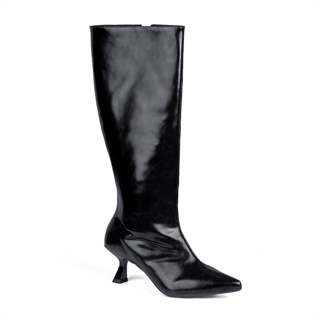 Bota Cano Alto Feminina Salto Fino Elegante Domidona