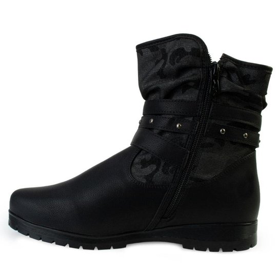 Bota Cano Baixo Flat Pink Moon e Meia MC23-71123