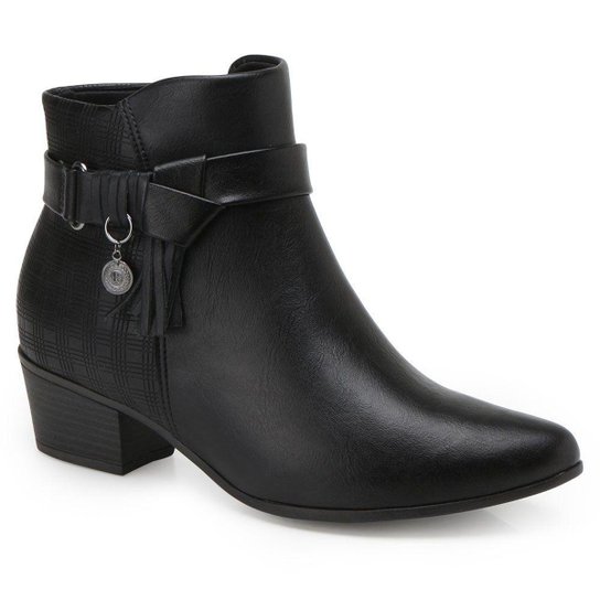 Bota Cano Baixo Ramarim Feminina - Preto