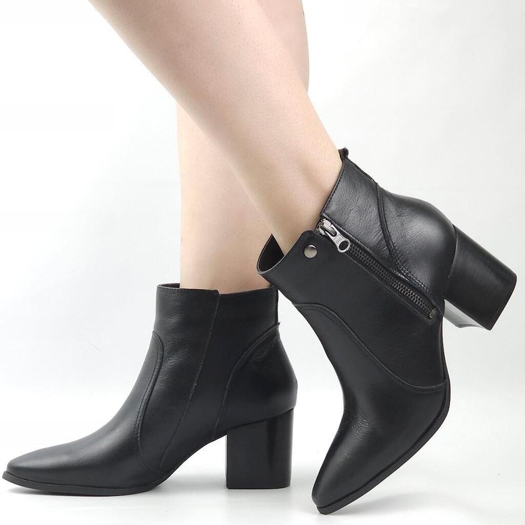 Bota Cano Baixo Salto Bloco