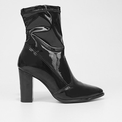 Bota Cano Curto Beira Rio Bico Fino Salto Alto Feminina - Feminino