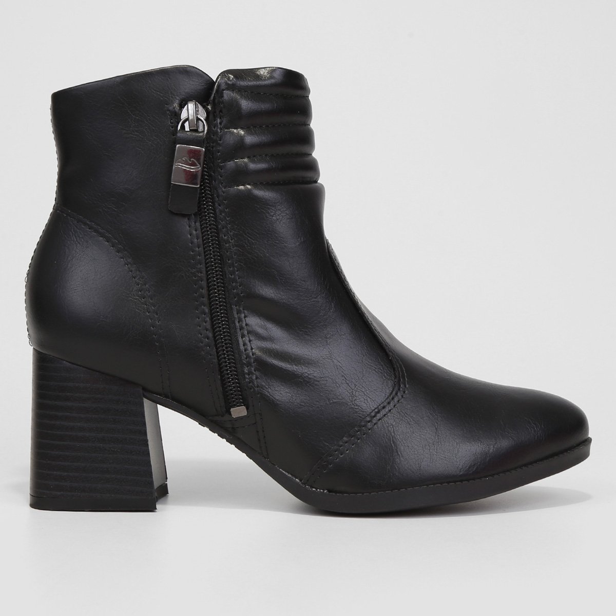 Bota Cano Curto Dakota Salto Bloco Médio Feminina - Preto Menor preço em Bota Cano Curto Dakota Salto Bloco Médio Feminina - Preto