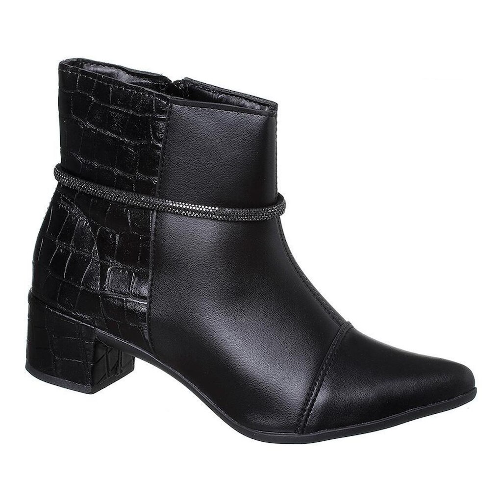 Bota Cano Curto Fashionei Bico Fino Feminina
